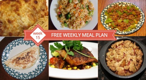Free Weekly Menu Plan - Week 15