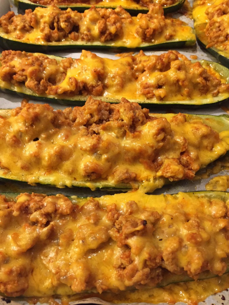 Low-Carb Stuffed Baked Zucchini Boats