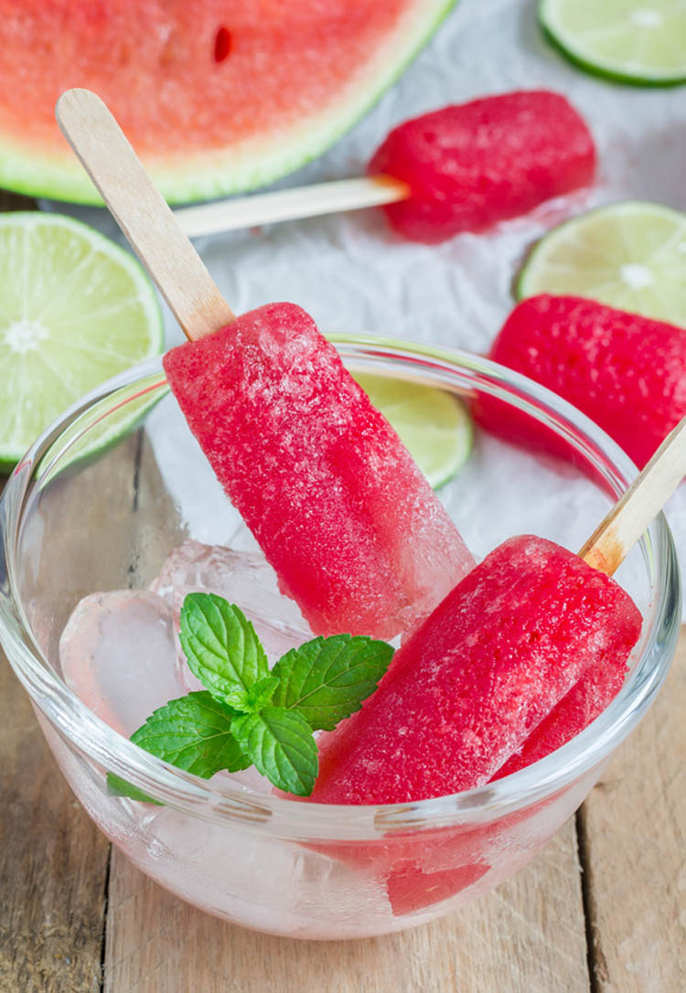 Healthy Homemade Watermelon Lime Popsicles Recipe