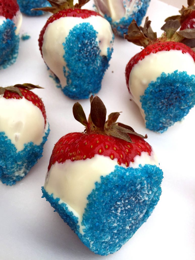 Red White And Blue Chocolate Covered Strawberries