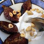 Easy Ice Cream Dessert With Roasted Figs And Hazelnuts