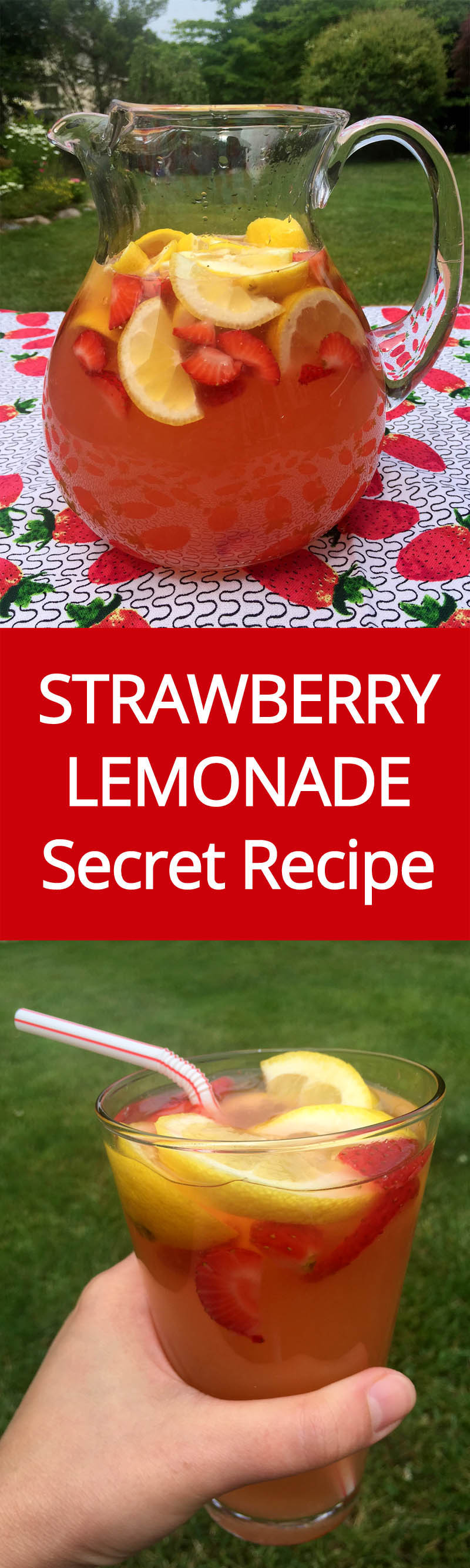 Homemade Strawberry Lemonade Recipe With Freshly Squeezed Lemons And Strawberry Slices | MelanieCooks.com