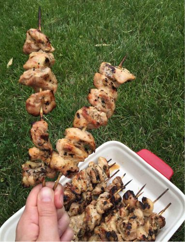 Grilled Chicken Shish Kebabs Marinated In Italian Dressing - so simple and yummy!