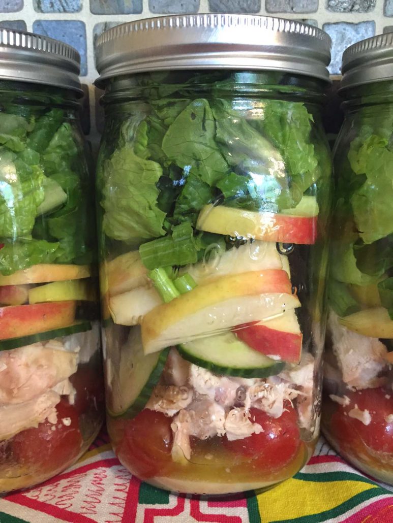 Chicken Apple Mason Jar Salad