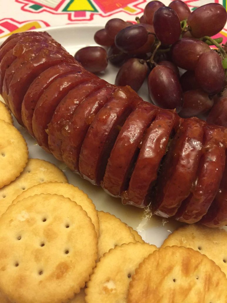 Baked Glazed Summer Sausage Recipe With Apricot Mustard Glaze