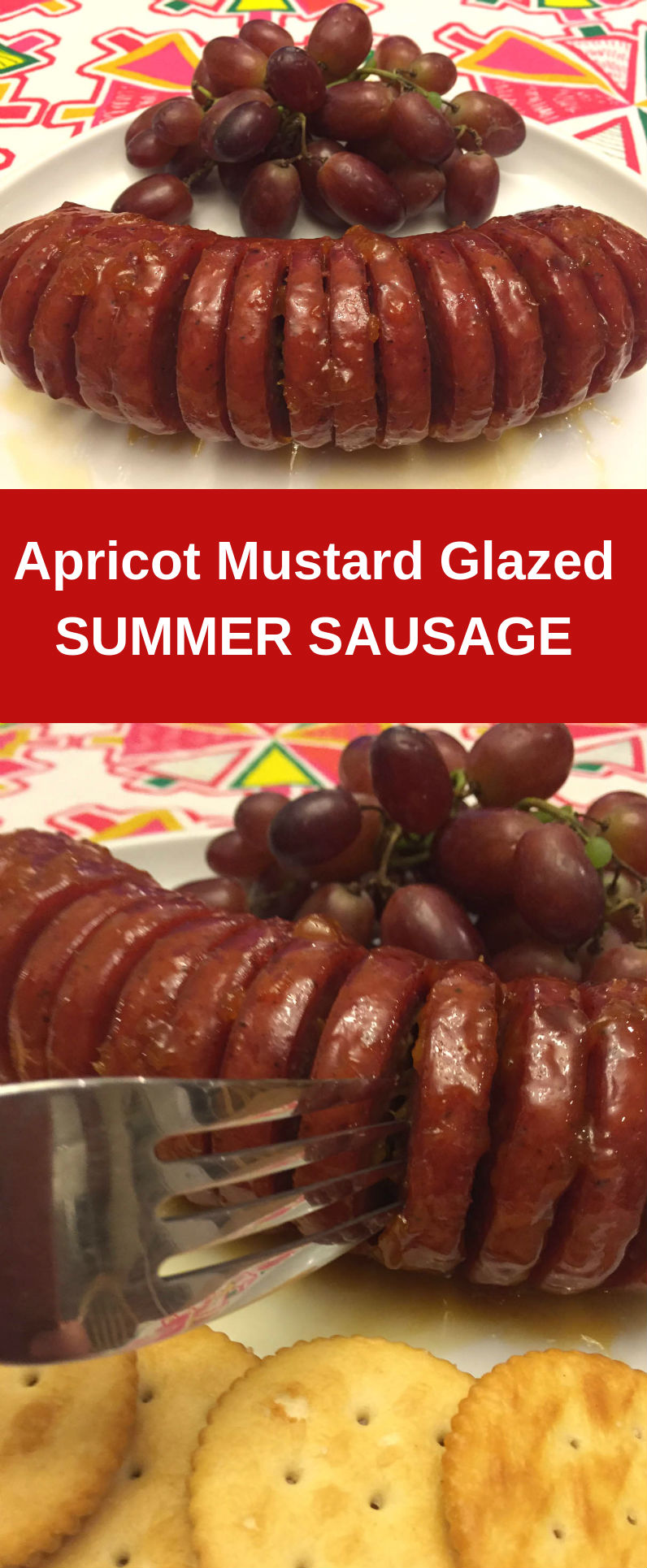 Baked Summer Sausage Recipe With Apricot Mustard Glaze Melanie Cooks