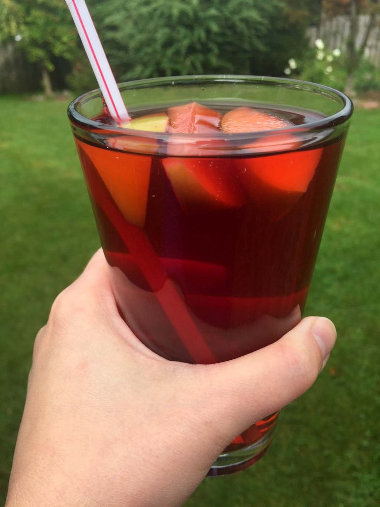 Fruit-Infused Hibiscus Iced Tea - naturally sweet, no added sugar, zero calorie drink! | MelanieCooks.com
