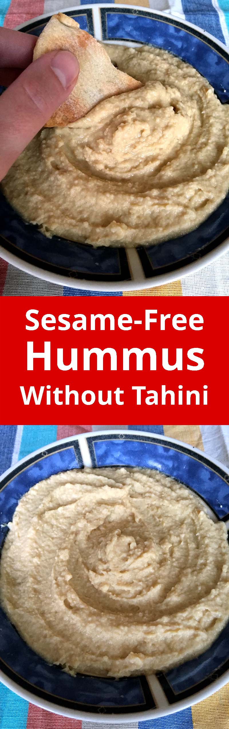 Sesame-Free Hummus Recipe Without Tahini | MelanieCooks.com