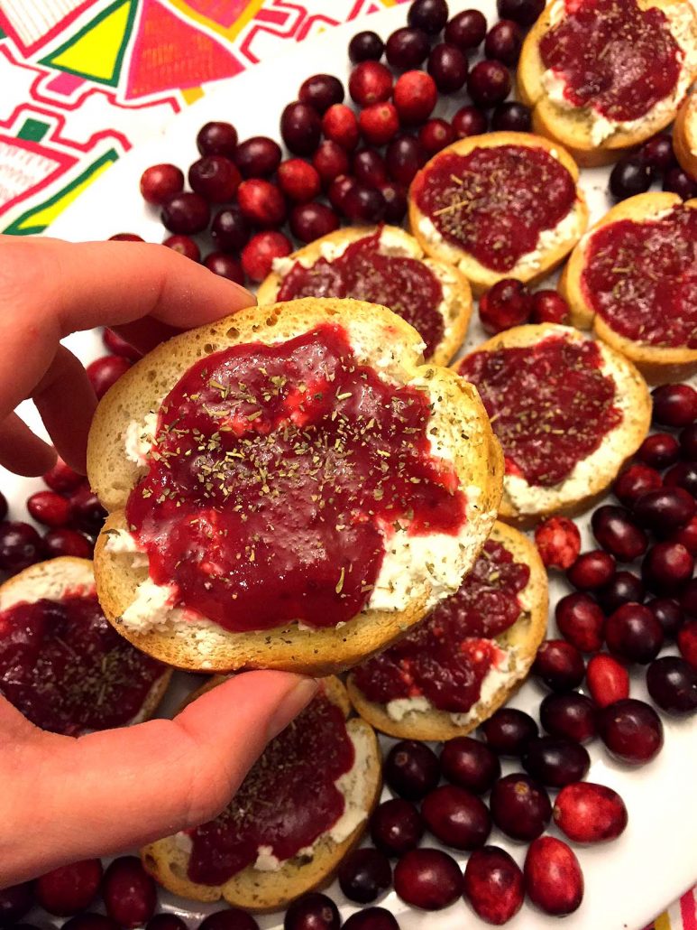 Cranberry Goat Cheese Bruschetta Recipe