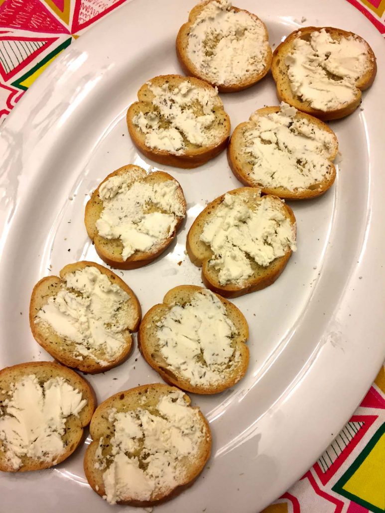 Goat Cheese On Bruschetta