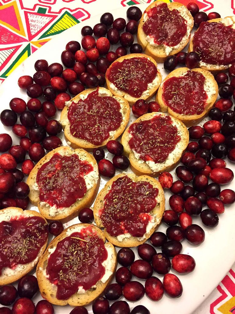 Cranberry And Goat Cheese Bruschetta