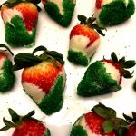 White Chocolate Covered Christmas Strawberries