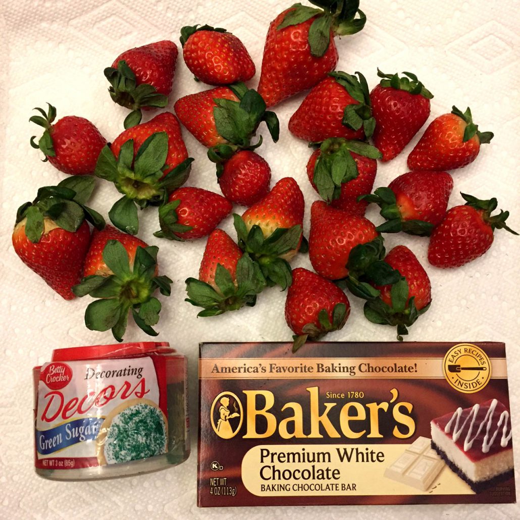 Christmas Chocolate Covered Strawberries Ingredients