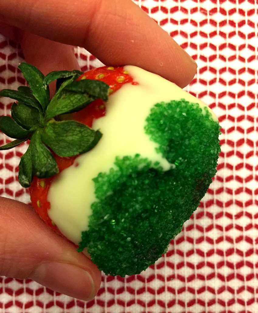 Red White And Green Strawberries