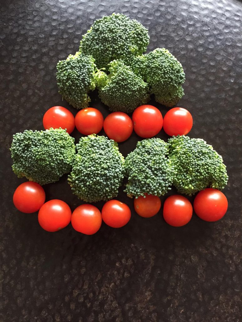 Vegetable Plate Christmas Tree