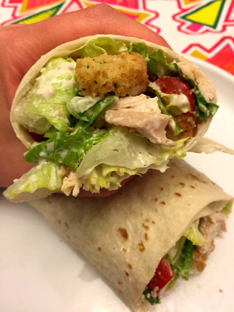 Easy Chicken Caesar Salad Wraps