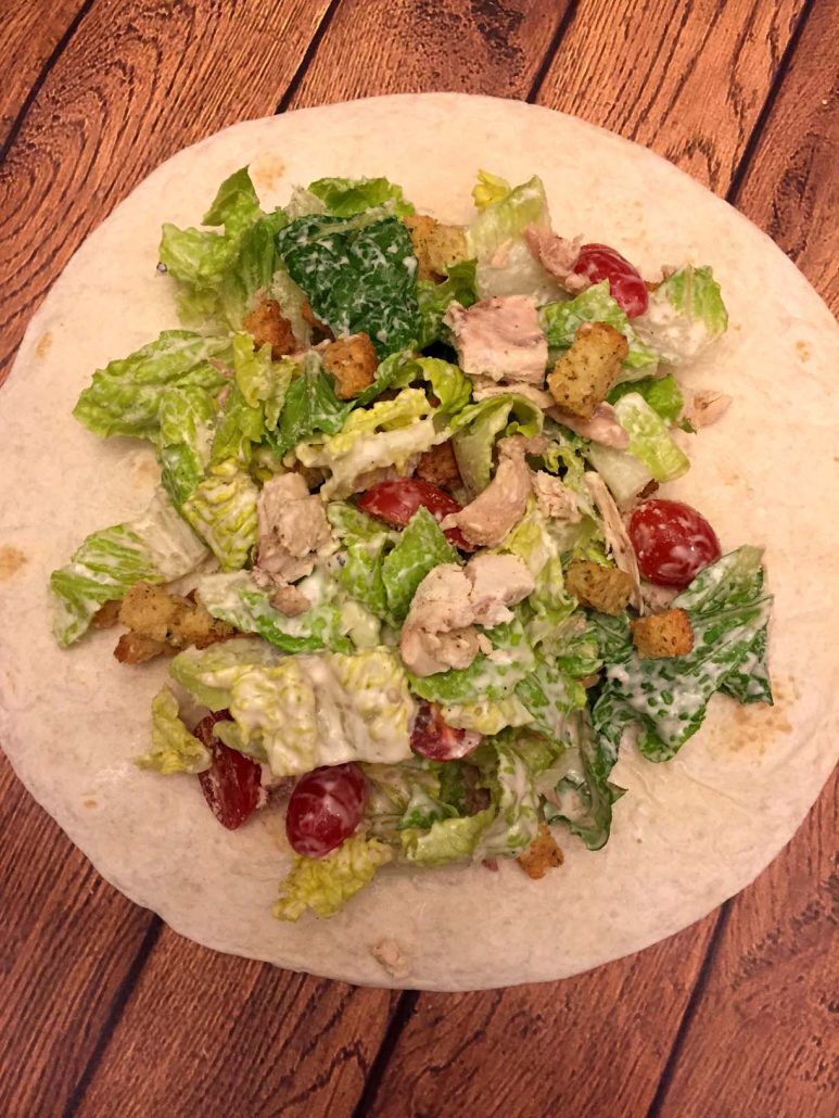 Easy Chicken Caesar Salad Wrap Recipe