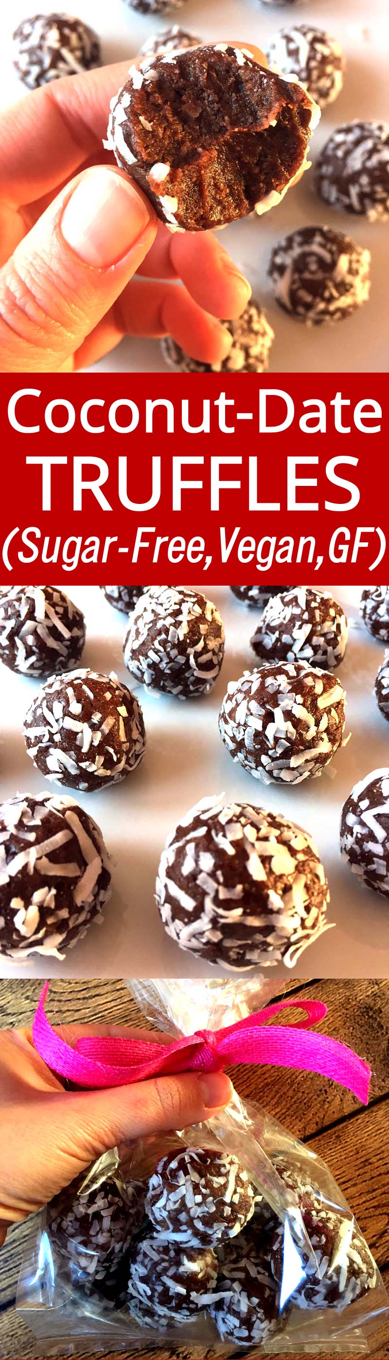 HEALTHY TRUFFLES! These amazing coconut date truffles are sugar-free, raw, vegan, gluten-free and so good for you! | MelanieCooks.com