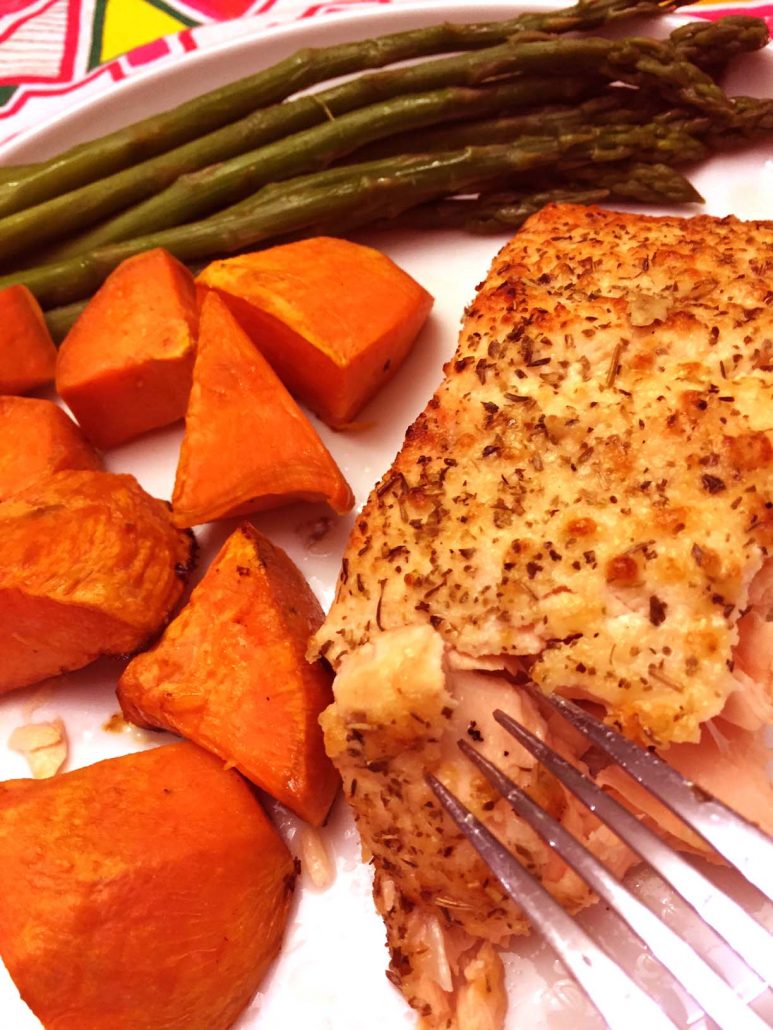 Baked Parmesan Crusted Salmon Recipe