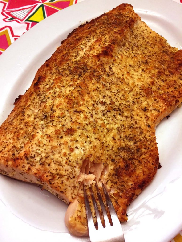 Parmesan Crusted Lemon Garlic Salmon Recipe