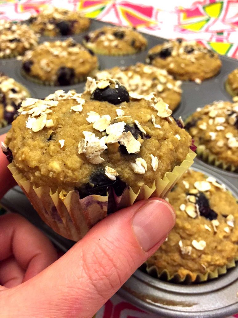 Gluten-Free Oatmeal Blueberry Muffins