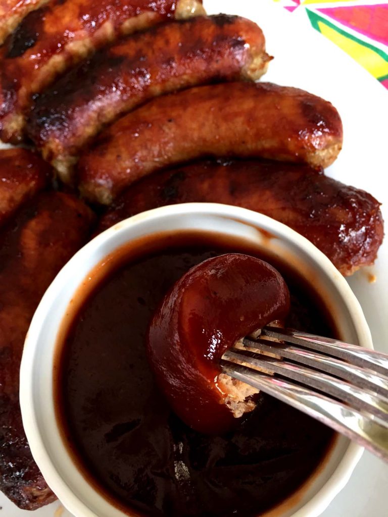 Easy Baked BBQ Sausage Recipe With Italian or Polish Sausages