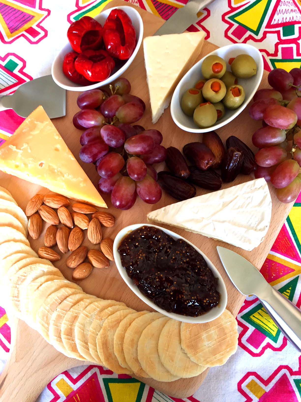 Cheese & Crackers Serving Board, Wooden Tray