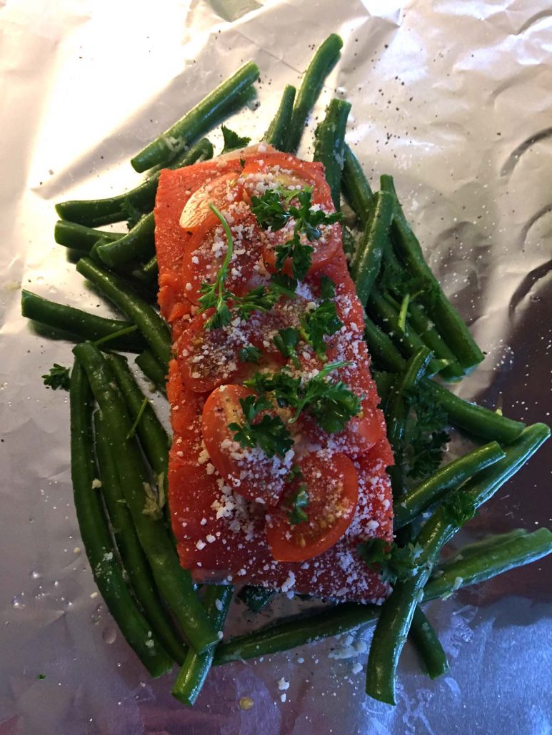 Salmon With Parsley In Foil