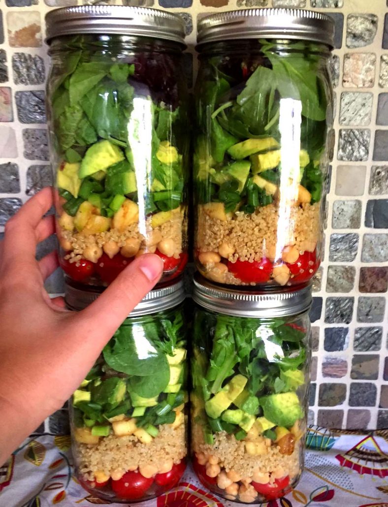 Quinoa Chickpea Mason Jar Salad Recipe