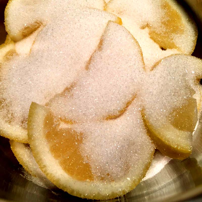Candied Lemons With Sugar