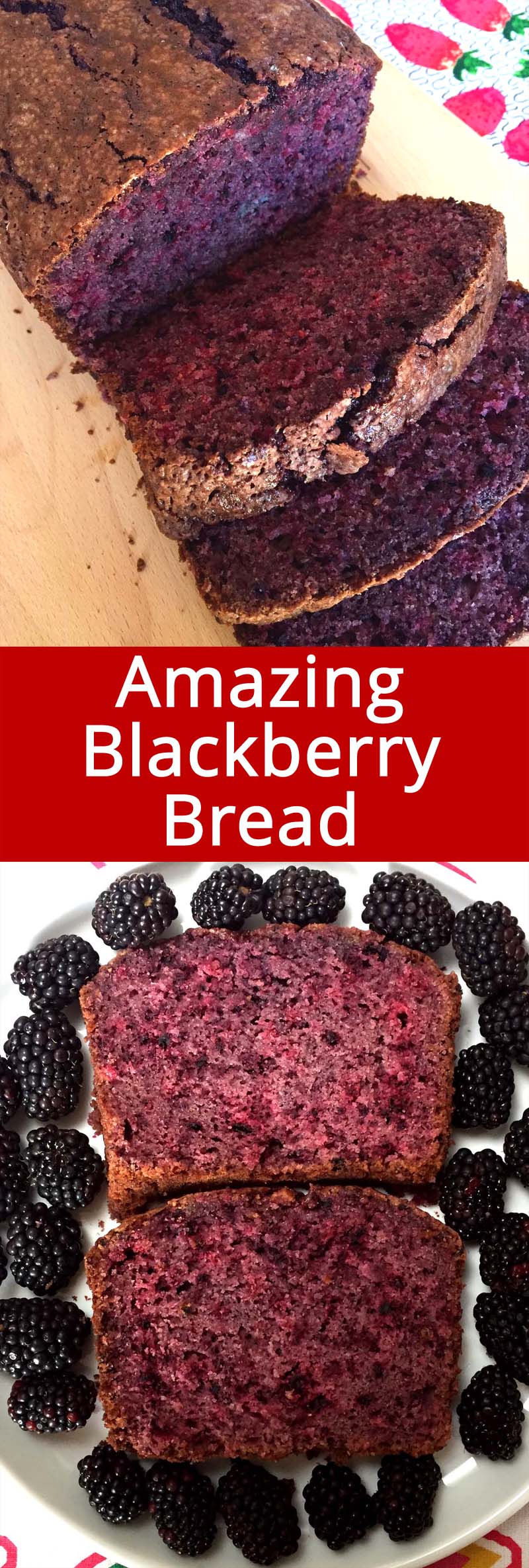 This homemade blackberry bread is truly amazing! Made with fresh blackberries, this blackberry bread is so easy to make, so healthy and delicious! I just can't stop eating it!