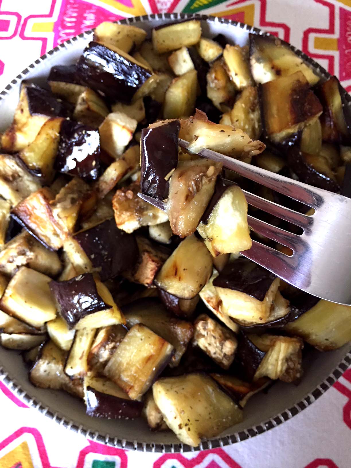 Easy Healthy Roasted Eggplant Cubes Recipe Melanie Cooks Easy healthy roasted eggplant cubes recipe melanie cooks