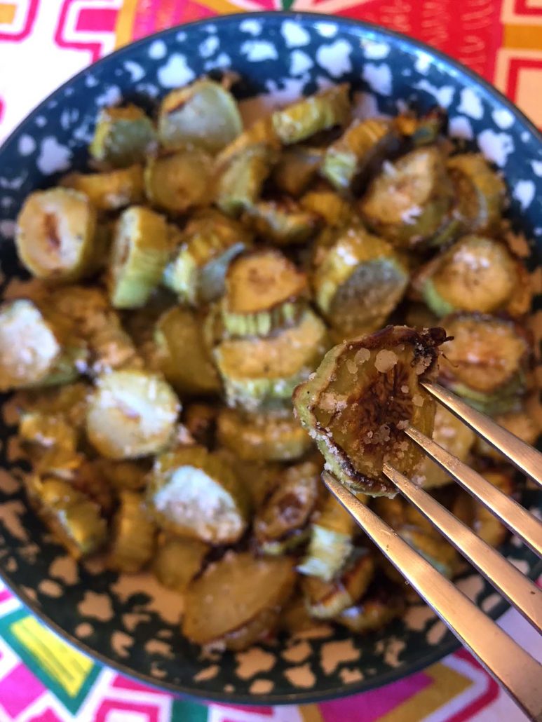 Oven Baked Broccoli Stems