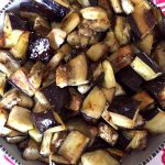 Oven Roasted Eggplant Cubes