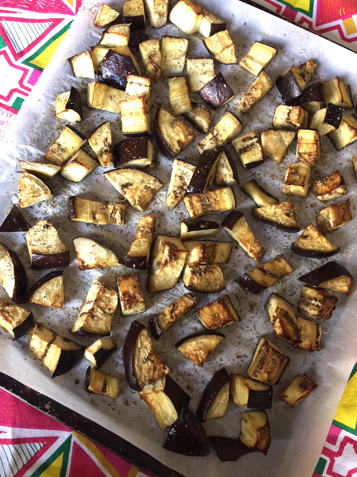 Roasted Eggplant Cubes Roasted Eggplant Cubes