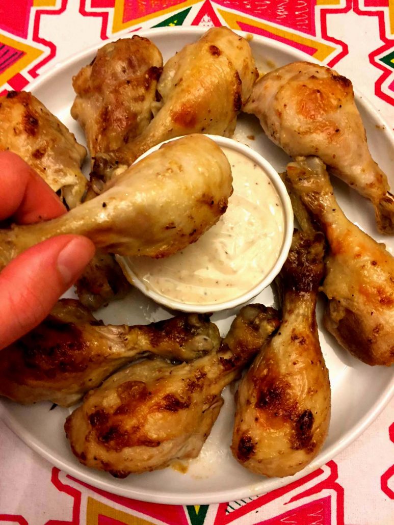 Caesar Marinated Baked Chicken Legs Easy Recipe