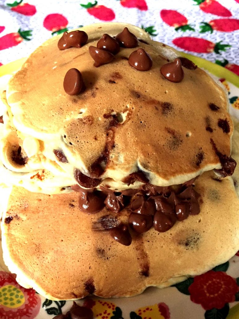 Homemade Chocolate Chip Pancakes