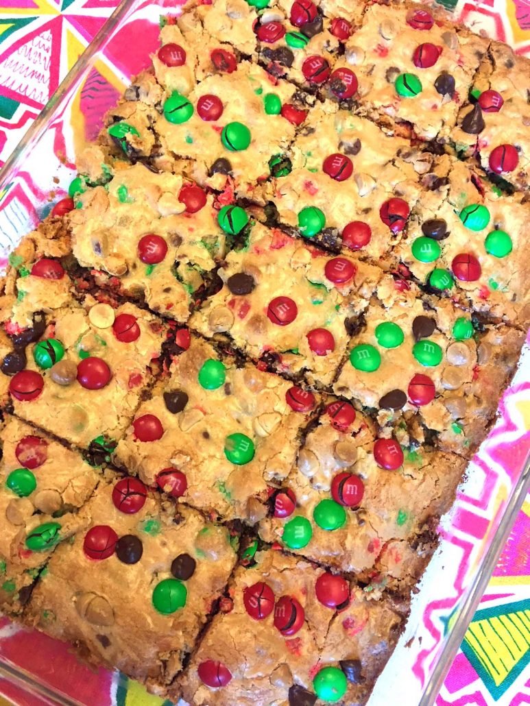 Christmas red and green M&M's bars