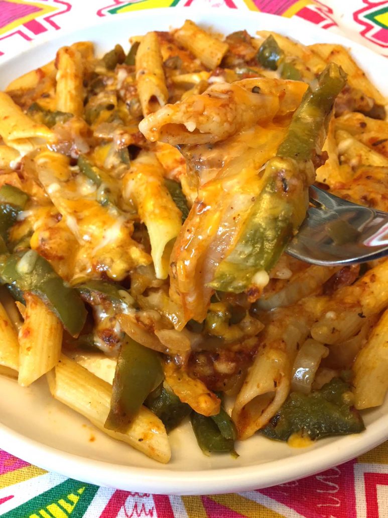 Spicy Mexican Pasta With Taco Cheese