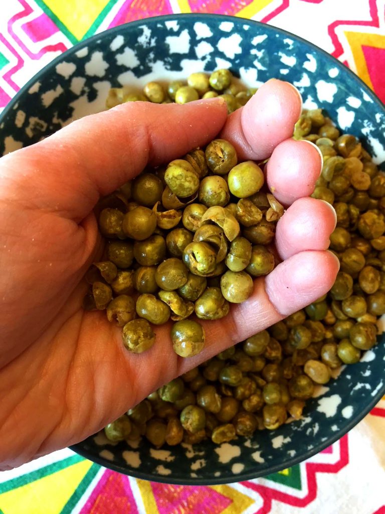 Crunchy Roasted Baked Green Peas Snack Recipe