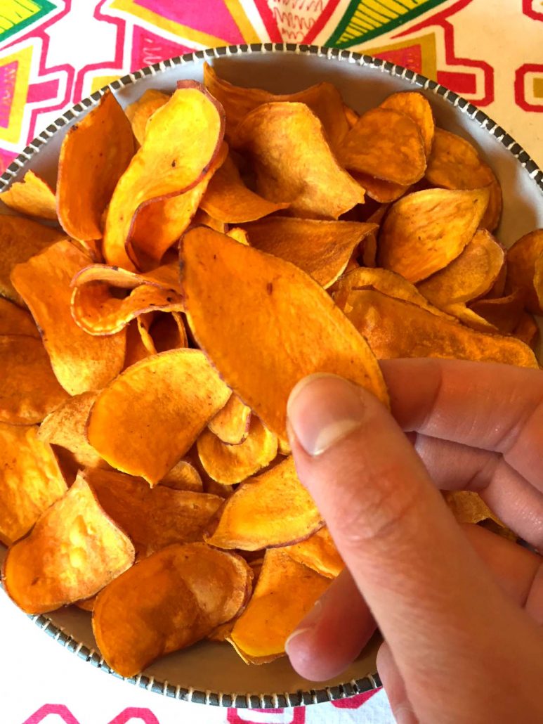 Crispy Baked Sweet Potato Chips Recipe