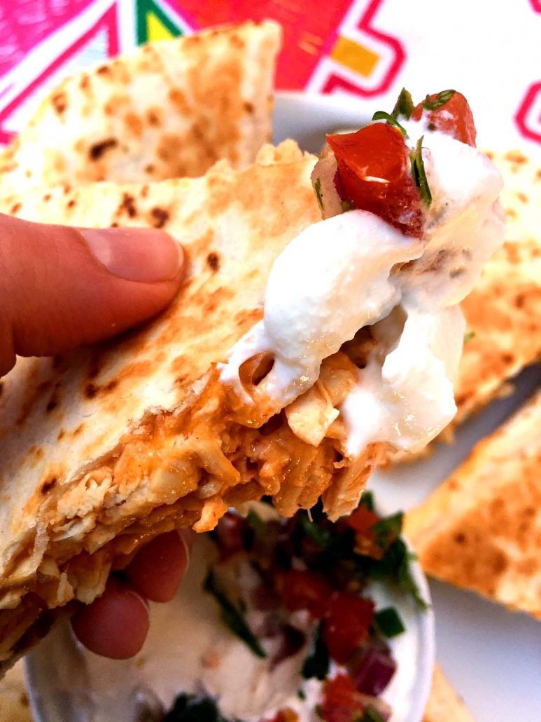 Easy Buffalo Chicken Quesadillas Recipe