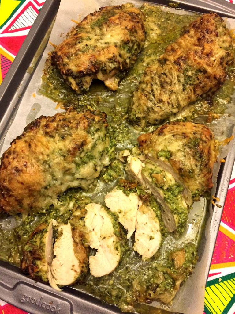 Baked Pesto Chicken Recipe With Parmesan Cheese