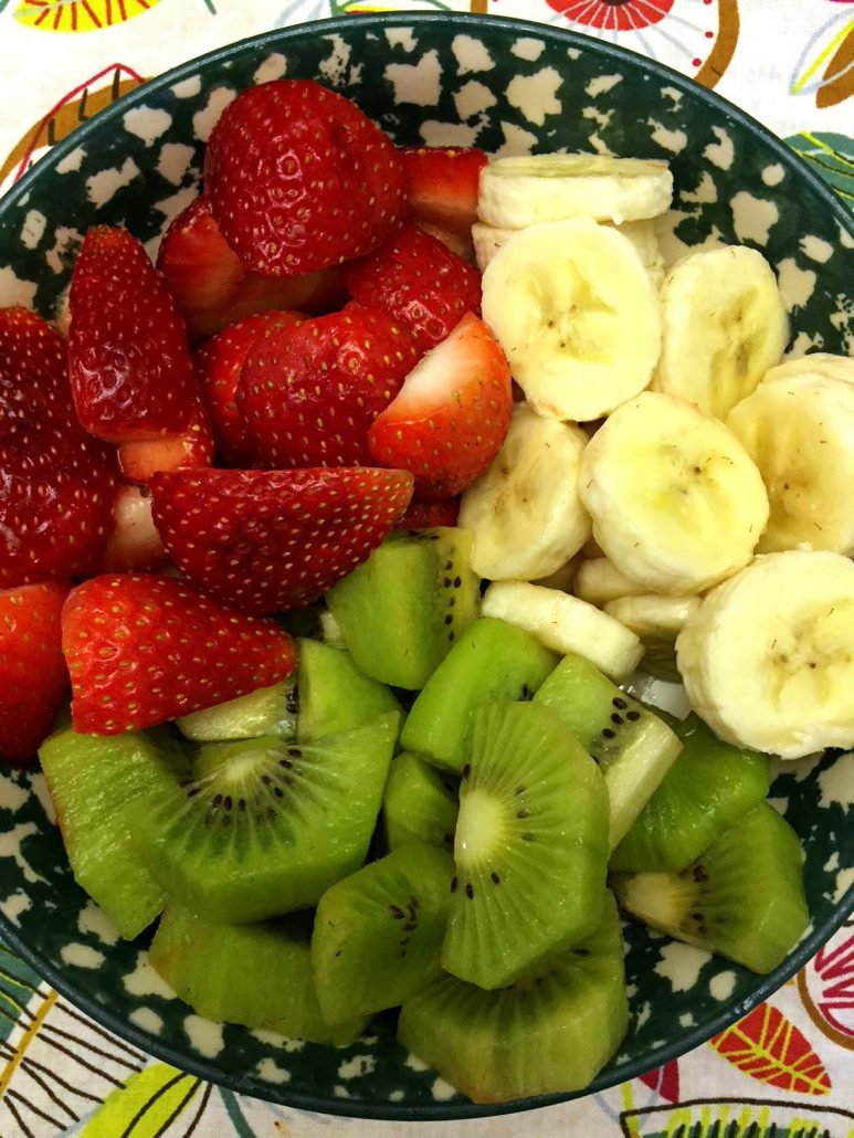 Strawberry Banana Kiwi Fruit Salad Ingredients