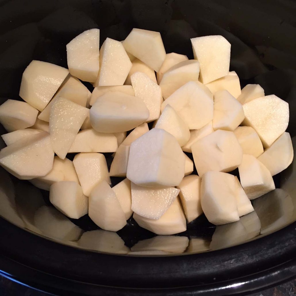 Potatoes in a slow cooker