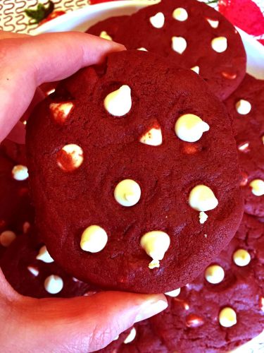 Red Velvet Cookies With White Chocolate Chips