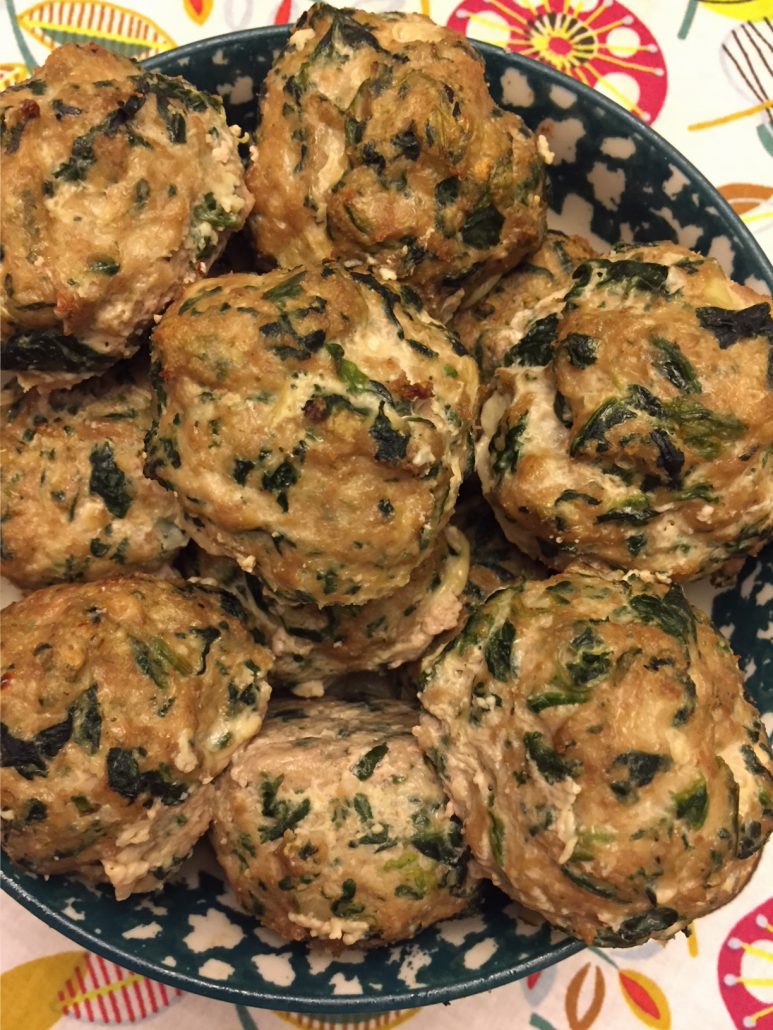 Paleo Meatballs With Spinach