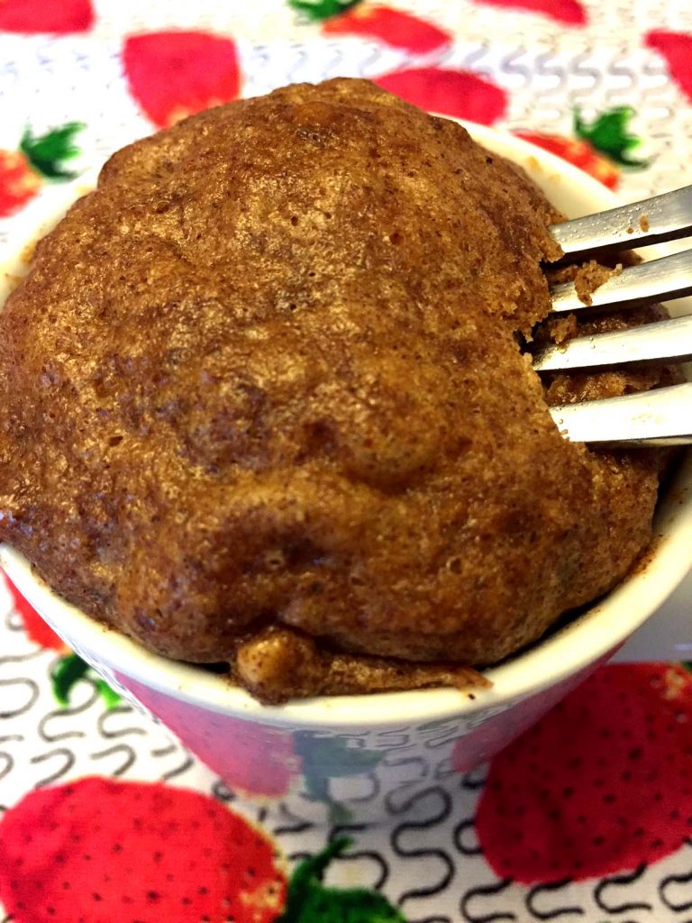 Almond Butter Cinnamon Microwave Mug Cake (Gluten-Free, Paleo)