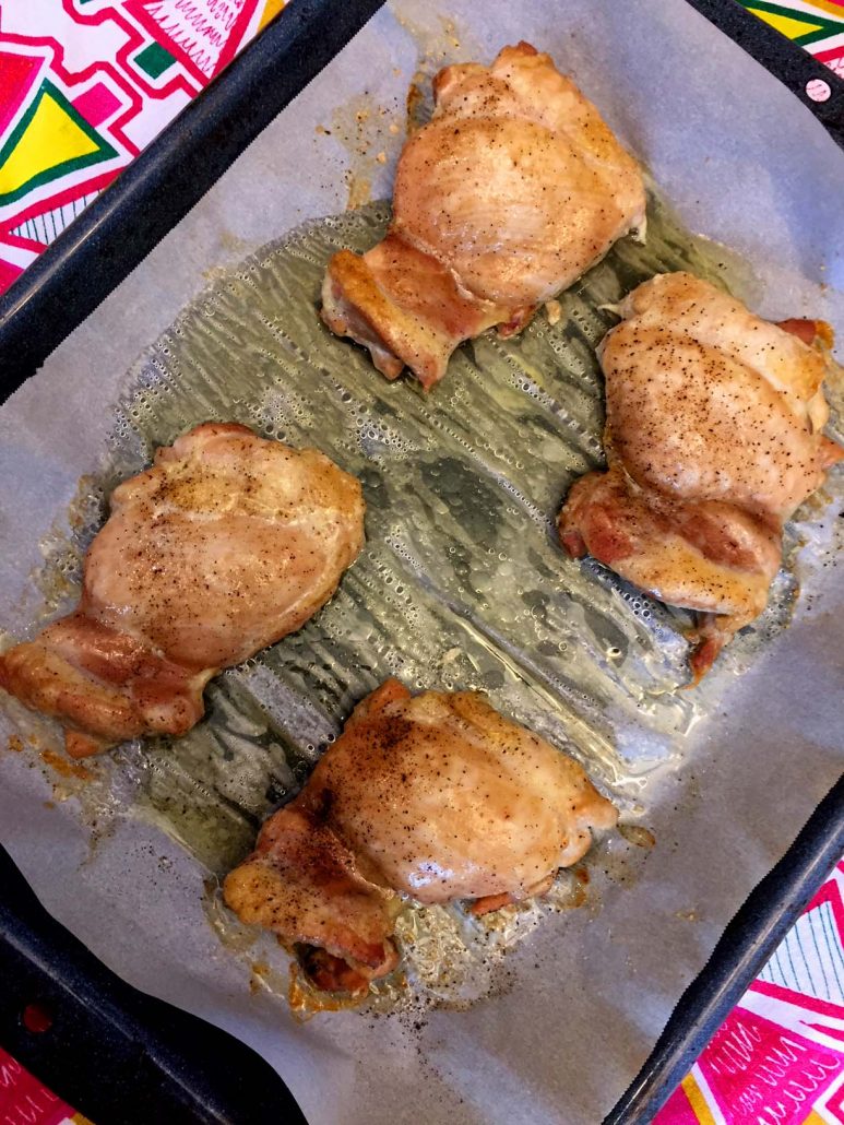 Juicy Baked Skinless Chicken Thighs