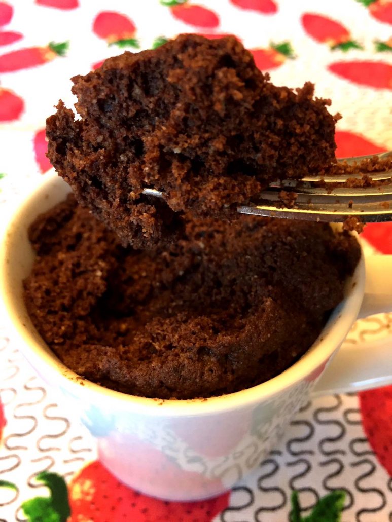 Coconut Flour Chocolate Microwave Mug Cake